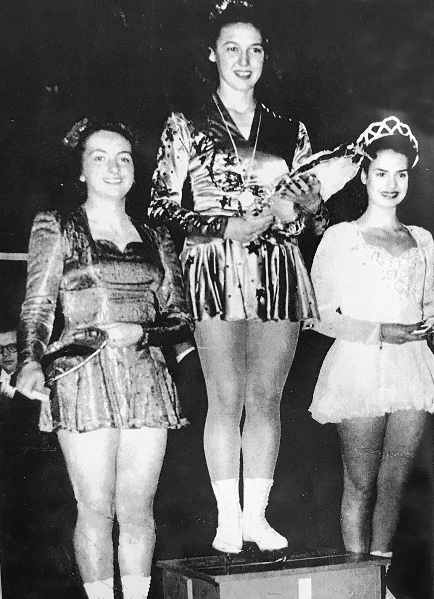 Ája Vrzáňová, mistryně světa v roce 1950 v Londýně, těsně před emigrací.jpg